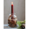 Červená adventní svíčka s čísly 1-24 Advent Candle - Ø 3*29cm / 20h