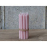 Růžová úzká svíčka Taper powder - Ø 1,2 *13cm / 2.5h