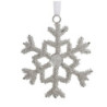 Champagne antik závěsná sněhová vločka s korálky Snowflake - 9 cm