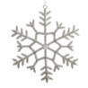Champagne antik závěsná sněhová vločka s korálky Snowflake - 20 cm