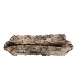 2ks dekorační podnos z březové kůry Birch Tray - 35*23*6 / 30*20*6 cm