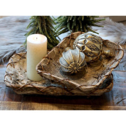 2ks dekorační podnos z březové kůry Birch Tray - 35*23*6 / 30*20*6 cm