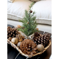 2ks dekorační podnos z březové kůry Birch Tray - 35*23*6 / 30*20*6 cm