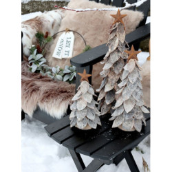 Zelený dekorativní věnec jehněčí ucho a šišky - 34 cm