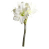 Krémová třpytivá zasněžená umělá květina Amaryllis - 64 cm
