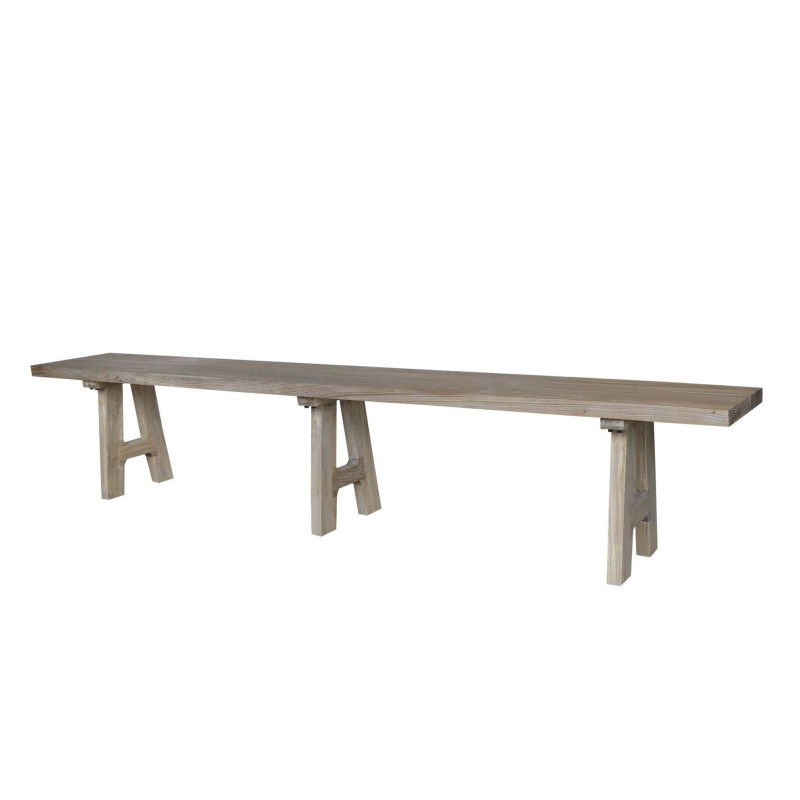 Přírodní lavice z recyklovaného dřeva Marseille - 240*32*45 cm