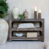 Hnědý dřevěný konzolový stůl regál Grimaud Unit - 120*40*80 cm