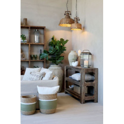 Hnědý dřevěný konzolový stůl regál Grimaud Unit - 120*40*80 cm