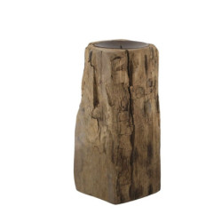 Dřevěný válcový svícen Grimaud Unit S - 13*10*22 cm