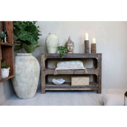 Dřevěný válcový svícen Grimaud Unit S - 13*10*22 cm