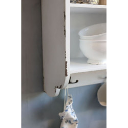 Krémová antik nástěnná dřevěná skříňka s dvířky Chantal - 56*19*61 cm