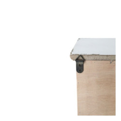 Krémová antik nástěnná dřevěná skříňka s dvířky Chantal - 56*19*61 cm