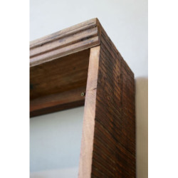 Hnědý antik nástěnný dřevěný regál Grimaud Unit - 62*20*162 cm