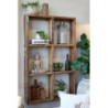 Hnědý antik nástěnný dřevěný regál Grimaud Unit - 94*19*152 cm