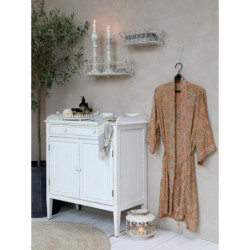 Lososové kimono / župan s květovaným vzorem Floral Print - one size