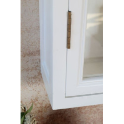 Bílá dřevěná nástěnná vitrína s policemi Marseille - 82*21*120 cm
