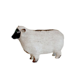 Béžová antik dekorace ovečka Farm unique - 18*6*12 cm