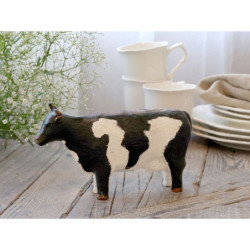 Strakatá antik dekorace kravička Farm unique - 22*5,5*13 cm