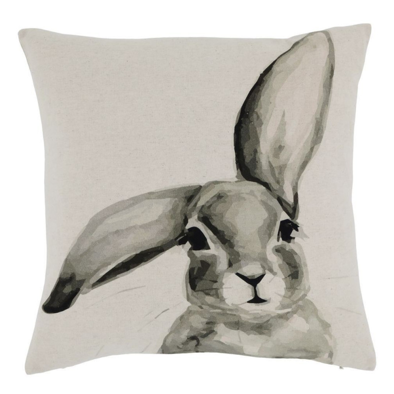 Béžový povlak na polštář s králíčkem Rabbi - 45*45 cm