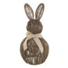 Stojící proutěná dekorace králík s mašlí Rabbit - 28*55 cm