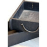 Černá dřevěná retro bedýnka s kovovými uchy Grimaud Brick old - 22*22*7cm