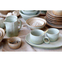 Zelený rustikální džbán Valence Dusty Verte - 13*9*12 cm / 500 ml