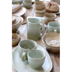 Zelený rustikální džbán Valence Dusty Verte - 13*9*12 cm / 500 ml