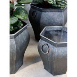 Dekorační plechový antik květináč French Chic - 26*24*30 cm