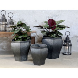 Dekorační plechový antik květináč French Chic - 37*33*38 cm