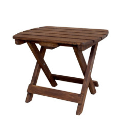 Hnědý skládací odkládací stolek Adirondack - 50*35*40 cm