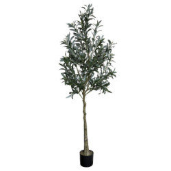 Dekorace umělý stromek olivovník s olivami Olea Tree - 15*170 cm