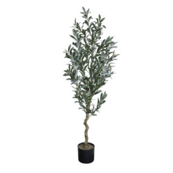 Dekorace umělý stromek olivovník s olivami Olea Tree - Ø 15*132 cm
