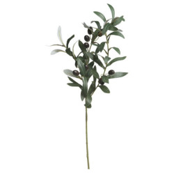 Dekorace umělá větvička olivovník s olivami Olea Tree - 74 cm