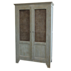 Opálová antik dřevěná skříň French antiek  - 113*44*184cm