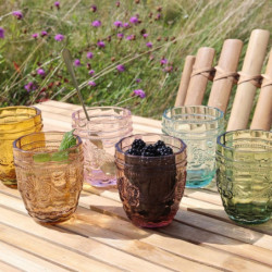 Set 6ks barevných skleniček na vodu Saint-Émilion - Ø 8,5*10 cm / 300ml