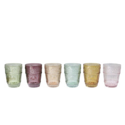 Set 6ks barevných skleniček na vodu Saint-Émilion - Ø 8,5*10 cm / 300ml