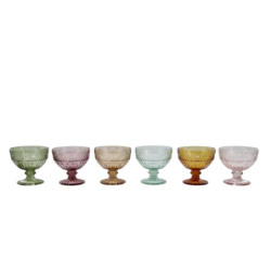 Set 6ks barevných misek na noze Saint-Émilion - Ø 10,5*10 cm / 260ml