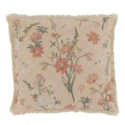 Růžový povlak na polštář s divokými květy Aix Wild Flowers - 50*50 cm