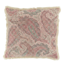 Růžový povlak na polštář paisley vzor Aix Wild Flowers - 50*50 cm