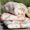 Růžový bavlněný přehoz s květy Aix Quilt Wild Flowers - 130*180 cm