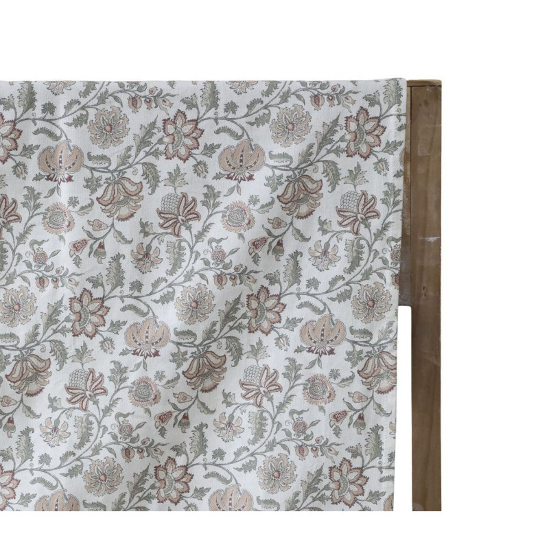 Krémový bavlněný ubrus s květy Aix Wild Flowers - 140*240 cm