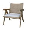 Přírodní dřevěné křeslo s výpletem Lounge Wicker - 65*70*77 cm