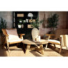 Přírodní dřevěné křeslo s výpletem Lounge Wicker - 65*70*77 cm