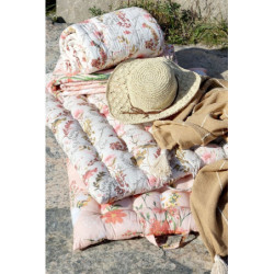 Krémová matrace s květy Aix Quilt Wild Flowers - 60*100 cm