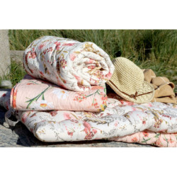 Krémová matrace s květy Aix Quilt Wild Flowers - 60*100 cm