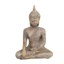 Béžová antik dekorace sedící Buddha - 10*5*13 cm
