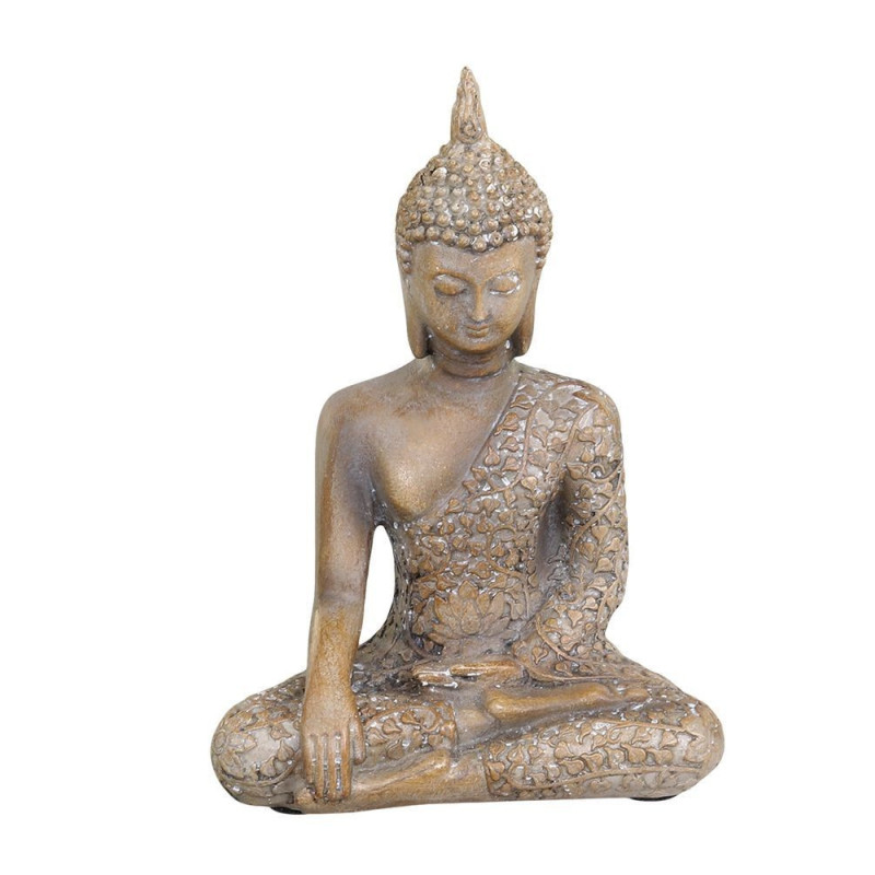 Béžová antik dekorace sedící Buddha - 10*5*13 cm