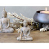 Béžová antik dekorace sedící Buddha - 10*5*13 cm