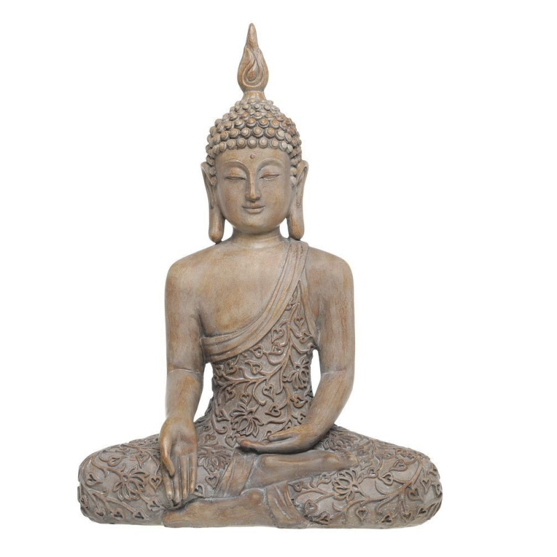 Béžová antik dekorace sedící Buddha - 30*16*41 cm
