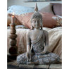 Béžová antik dekorace sedící Buddha - 30*16*41 cm